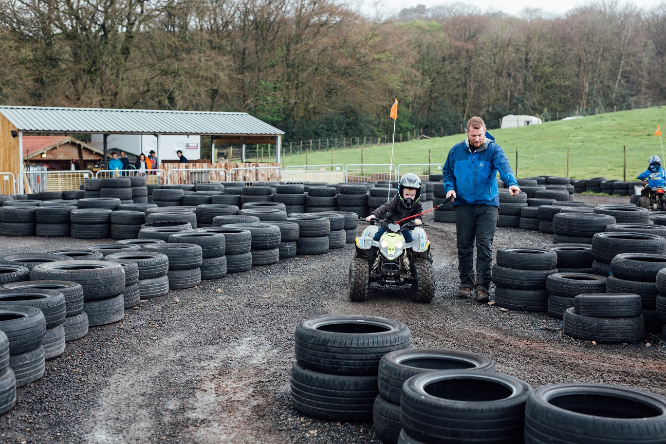 Kids Quad Bikes   spectators watching on