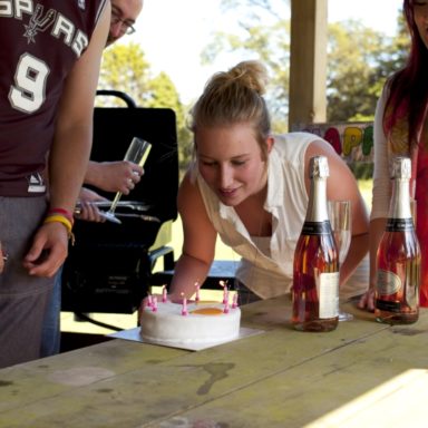 Cake and Wine Birthday Treats