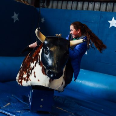 KAG   Girl falling off Rodeo Ride