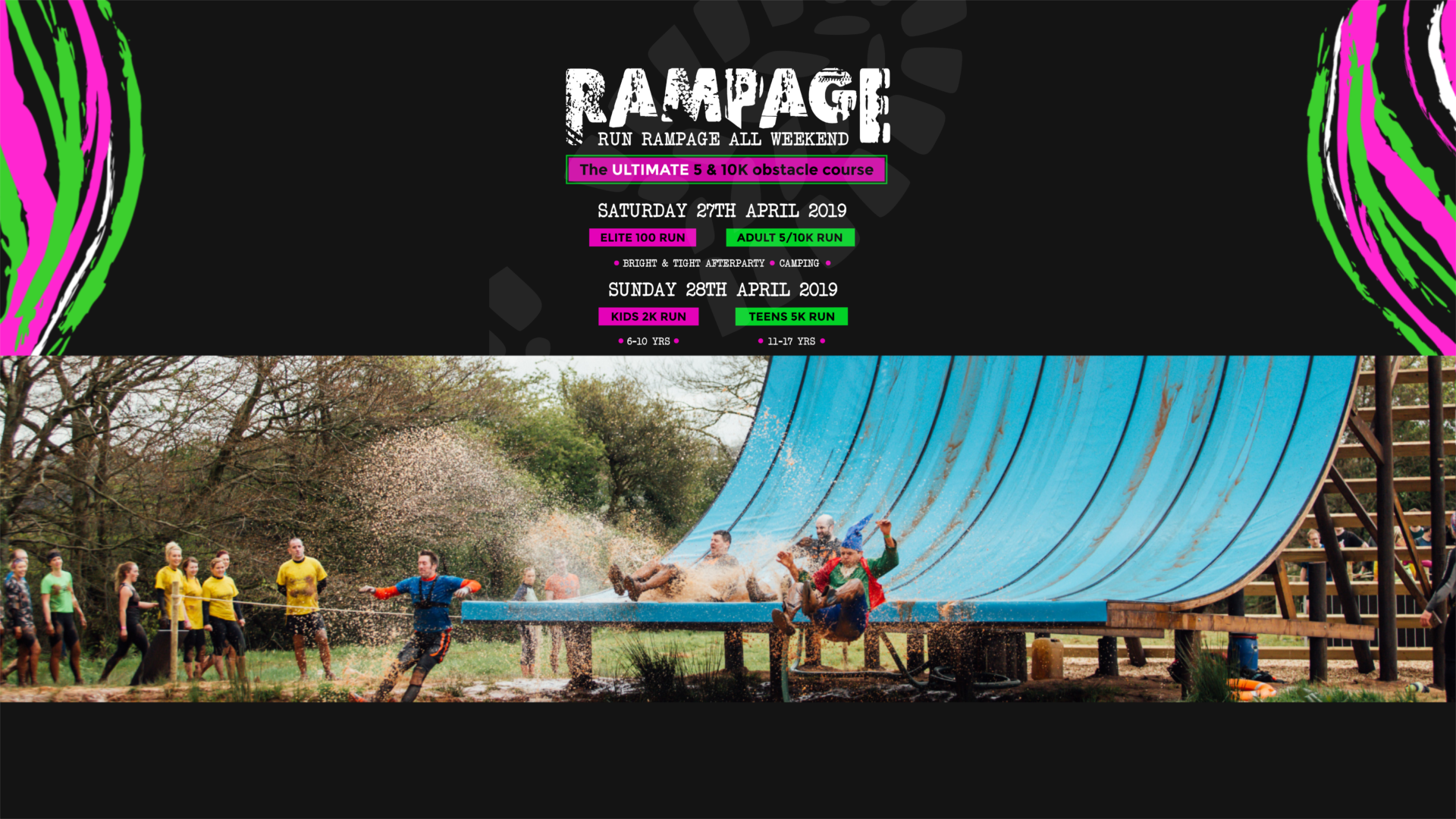 Rampage 2019 webpage banner with image