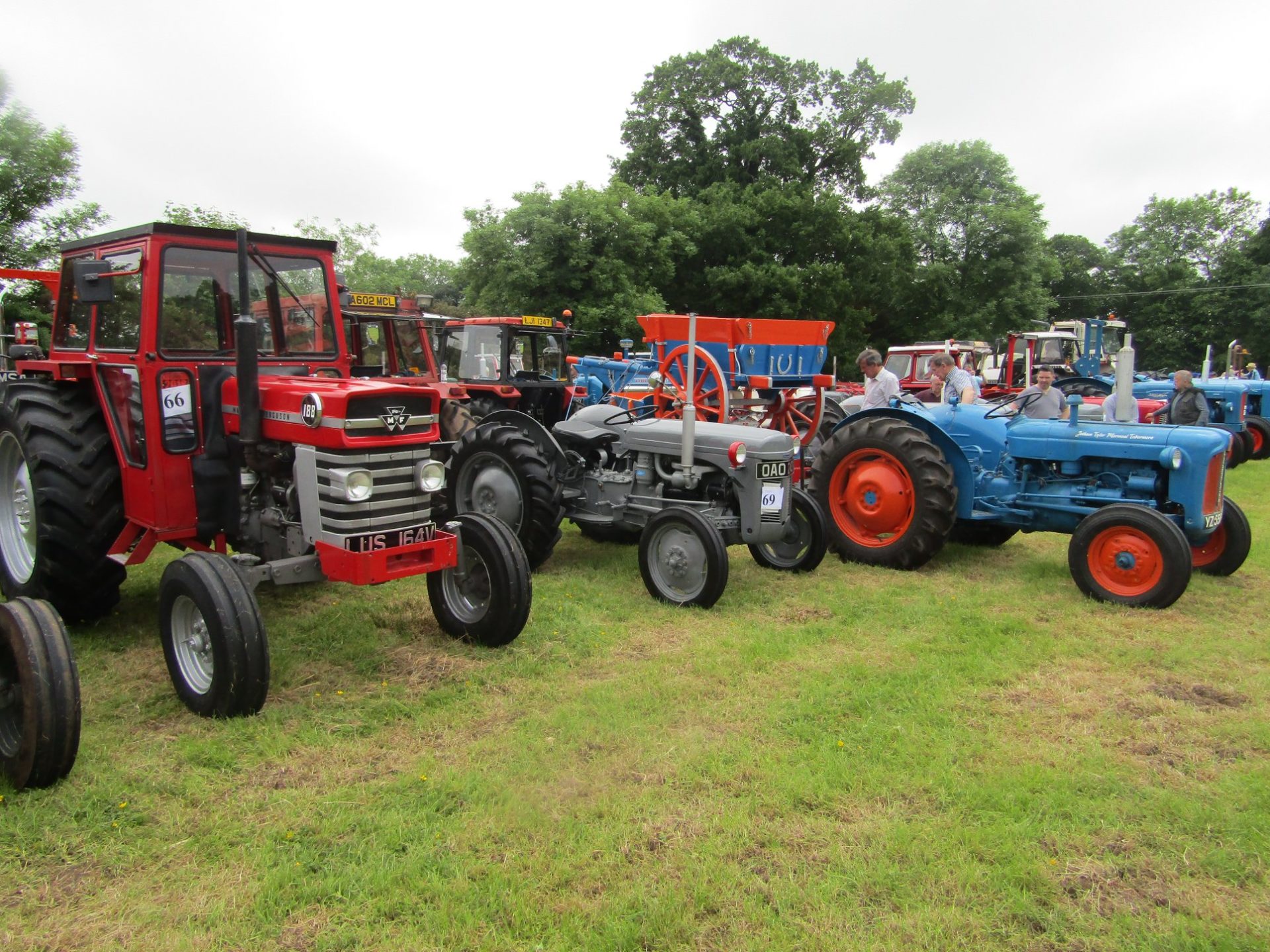 Mid Ulster Vintage rally tractors in a line 3 The Jungle NI