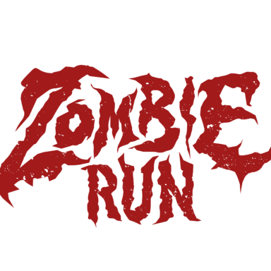 Zombie Run white Logo no background